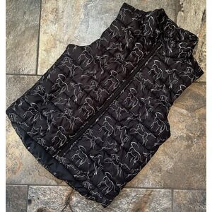 Kerrits Youth Girl Large 6-8 Horse Crazy Print Quilted Equestrian Puffer Vest